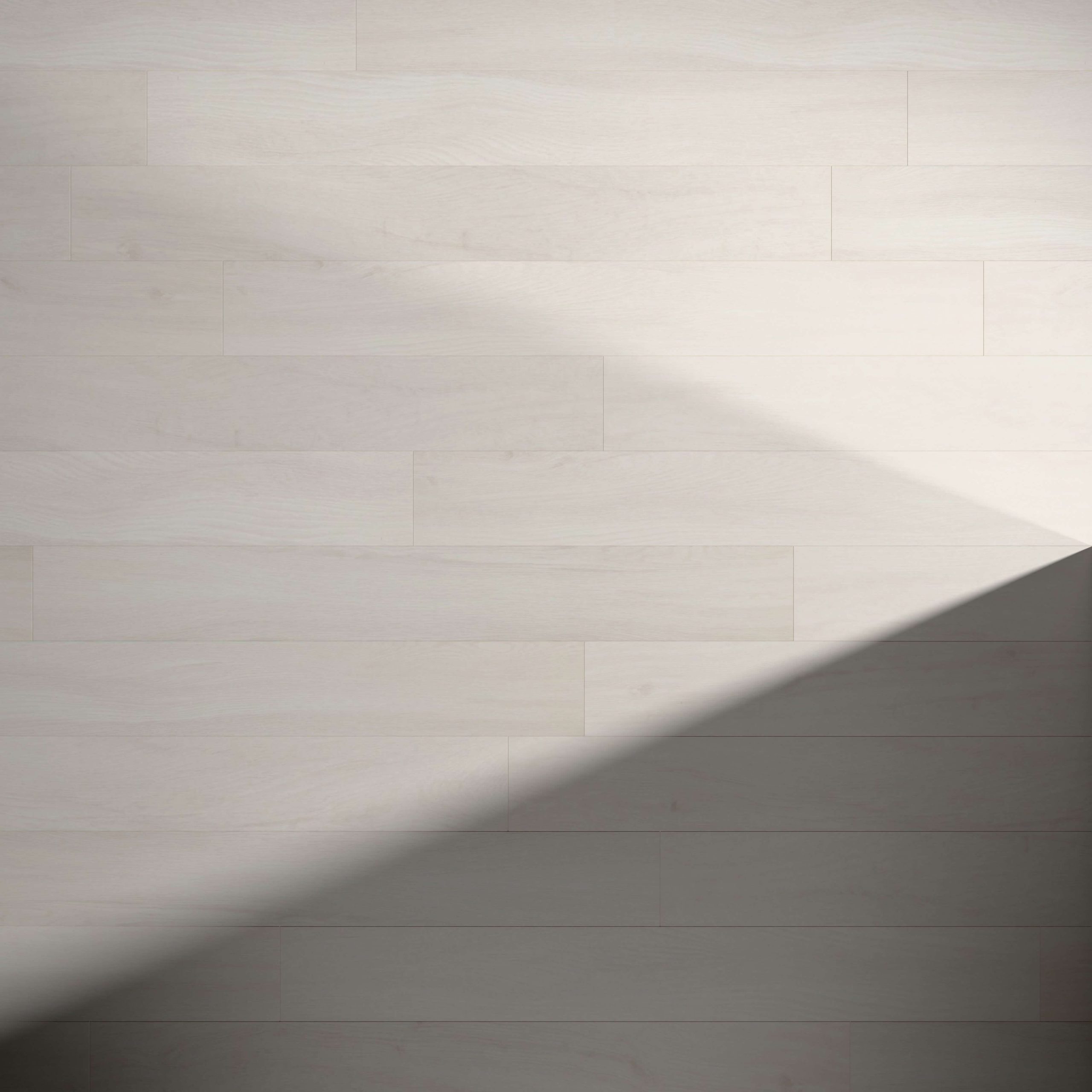 Paris Oak wood flooring features a diagonal shadow across the lower right corner, highlighting the contrast between its illuminated and shaded areas.