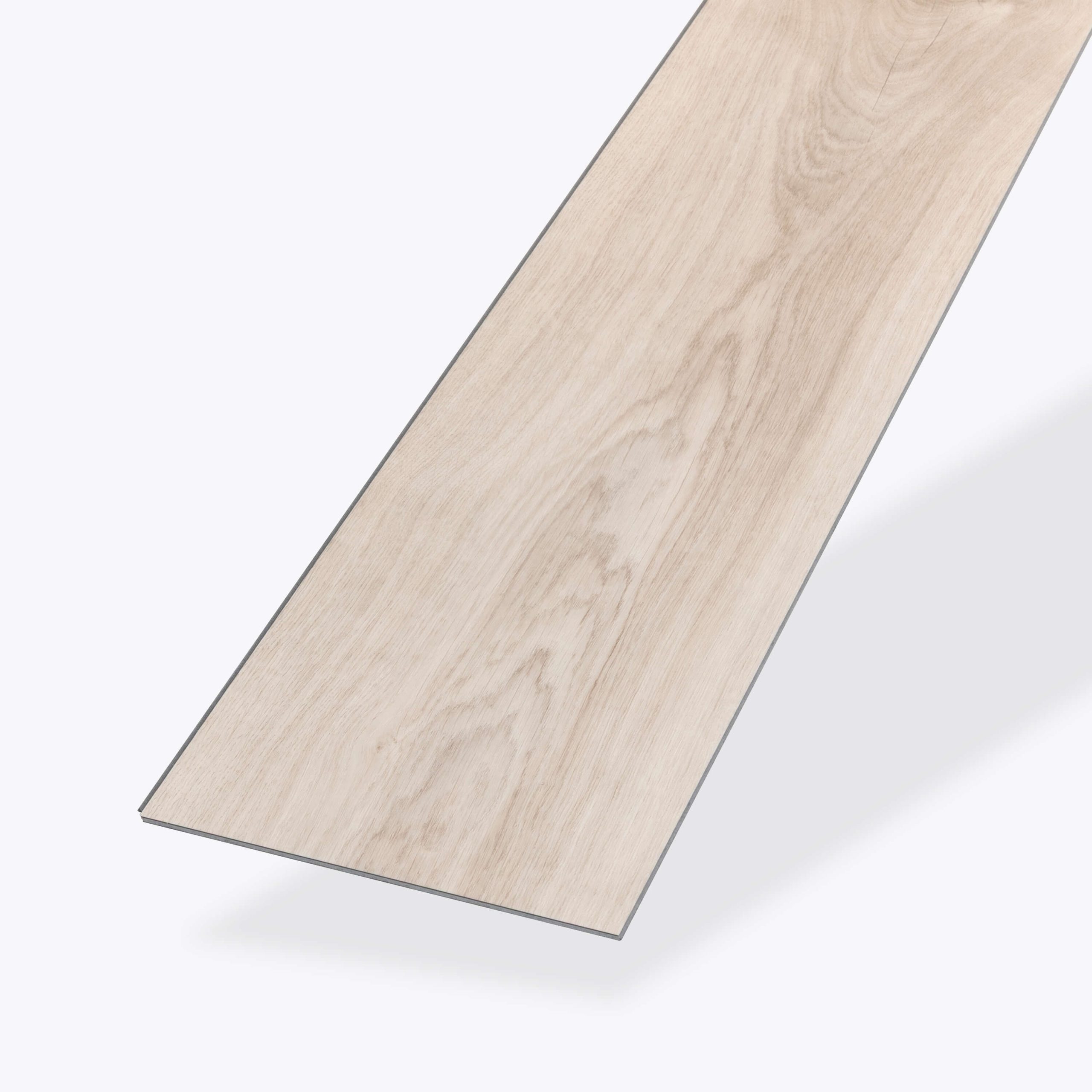 The Elkington vinyl flooring plank is rectangular with a light wood-look finish, featuring subtle beige and tan wood grain patterns. It is shown on a plain white background.