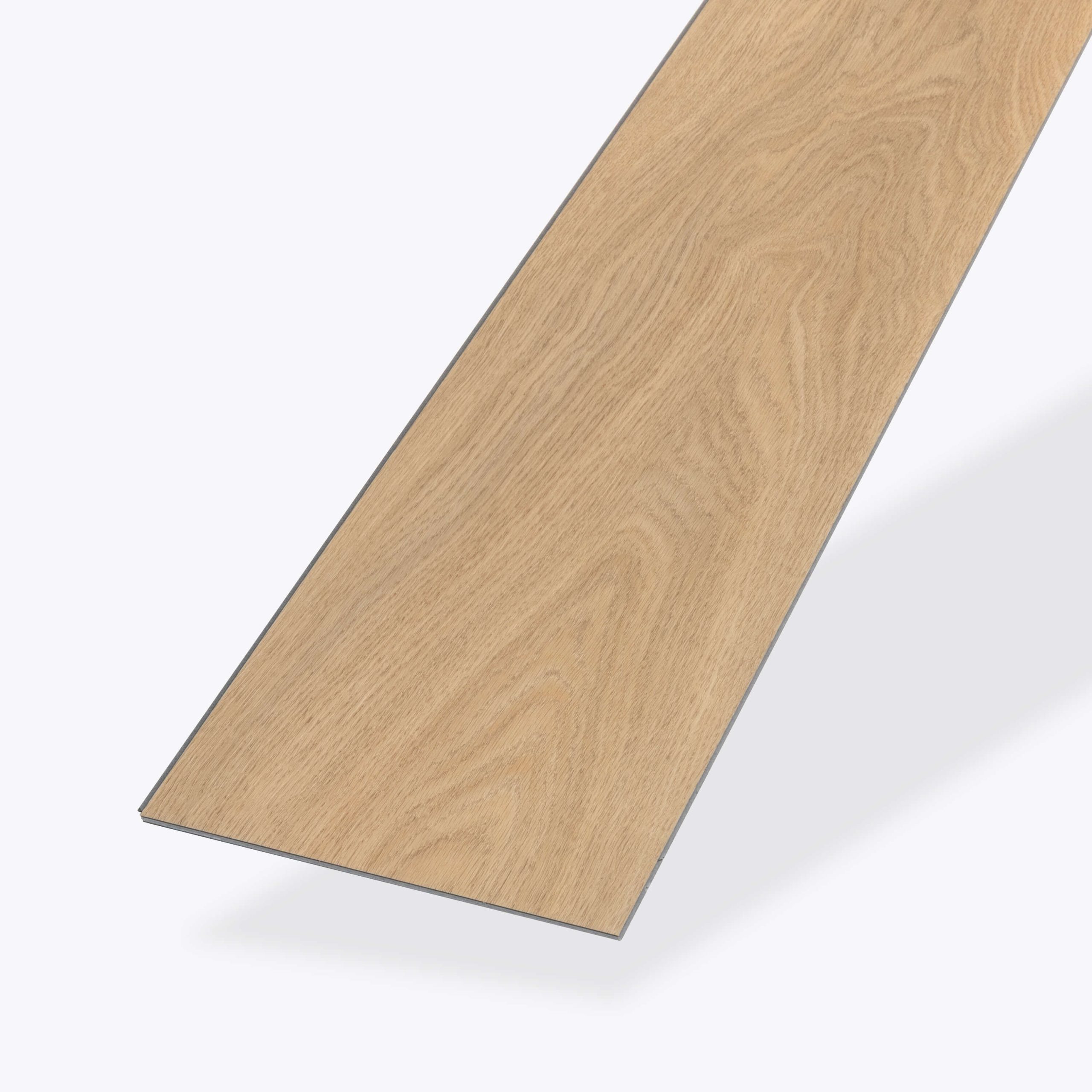 A single Wheatley* light brown wooden plank with a natural wood grain pattern, displayed on a plain white background.